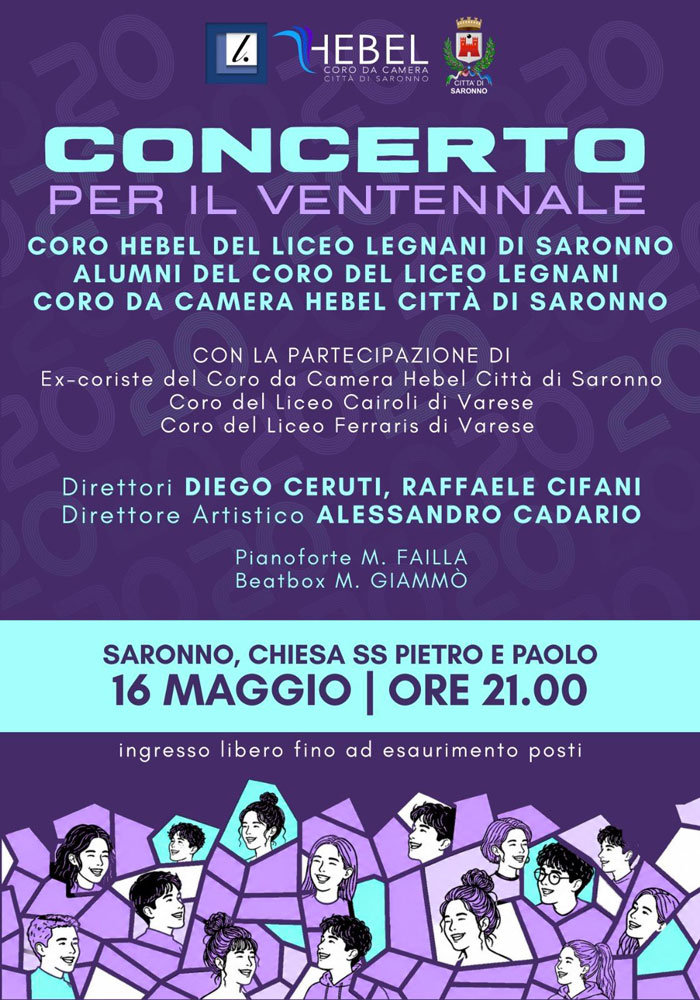 locandina concerto ventennale coro hebel