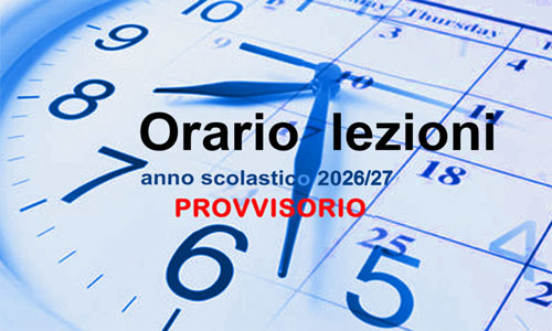 Orario provvisorio dal 14 al 18 settembre